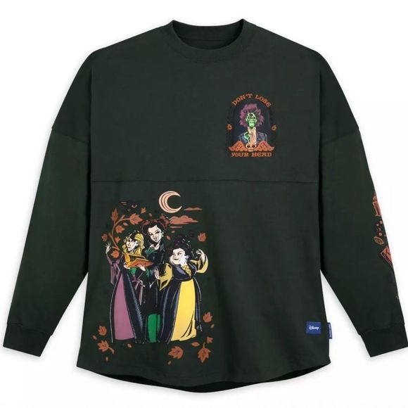 Disney Black Long Sleeve Jersey with Hocus Pocus Design - Picture 1 of 4